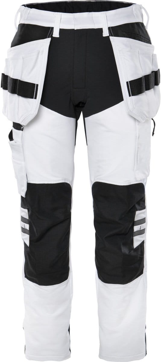 Fristads Werkbroek stretch 2760 LWS - Wit/zwart - D96