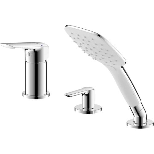 Bravat Valencia three-hole bath rim fitting without bath spout 3519492