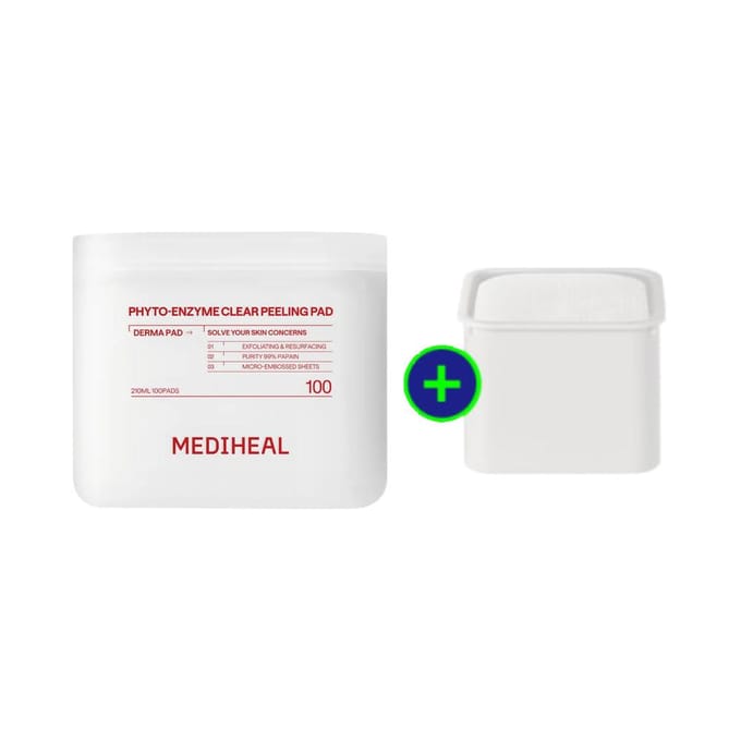 MEDIHEAL Phyto-Enzyme Clear Peeling Pad – 100 Pads / 200 Pads Phyto-Enzyme x 200 Pads white