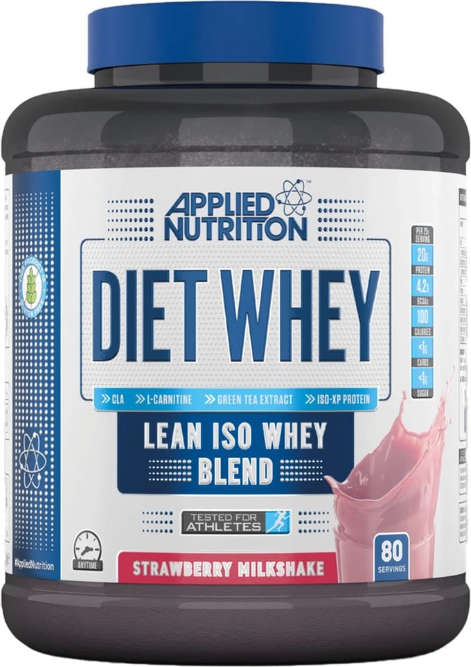 Diet Whey (Strawberry Milkshake - 2000 gram) - APPLIED NUTRITION - Eiwitshake - Whey Protein - Eiwitpoeder - Sportvoeding
