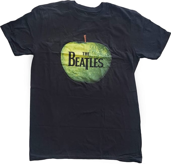 The Beatles - Apple Logo Heren T-shirt - S - Zwart