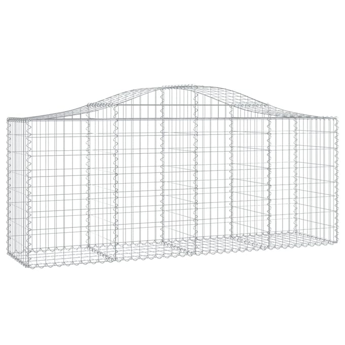 vidaXL - Schanskorf - gewelfd - 200x50x80/100 - cm - gegalvaniseerd - ijzer