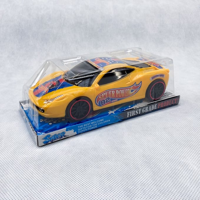 Super Power - racewagen - speelgoedwagen - gele uitvoering