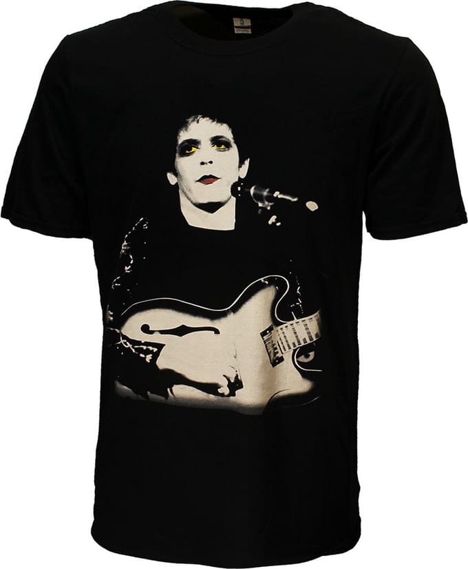 Lou Reed Bleached Photo T-Shirt - Officiële Merchandise - S