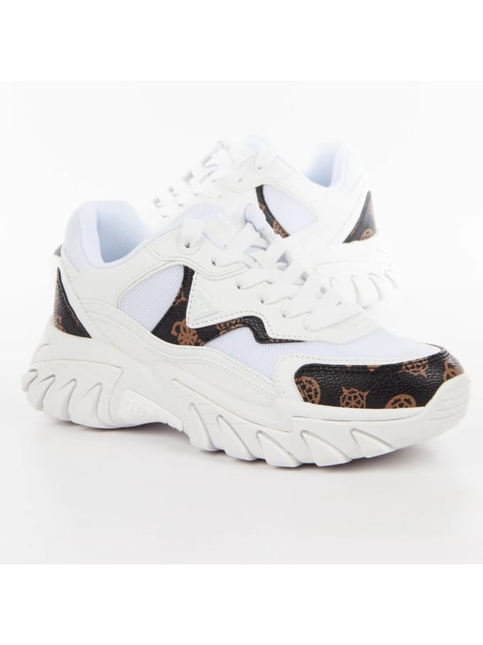 Witte Vetersneakers Met Veters