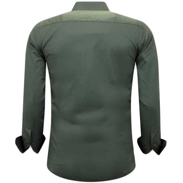 Blanco Heren Overhemd - Slim Fit - 3039NW - Groen
