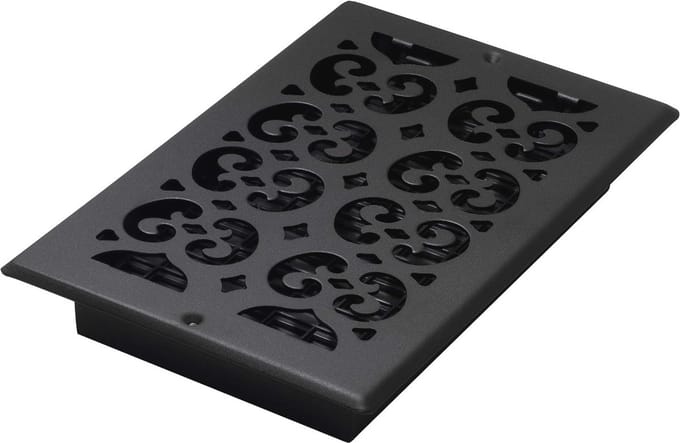 Vloerregister 6x10 Inch met Scroll Design in Staal voor Wand en Plafond