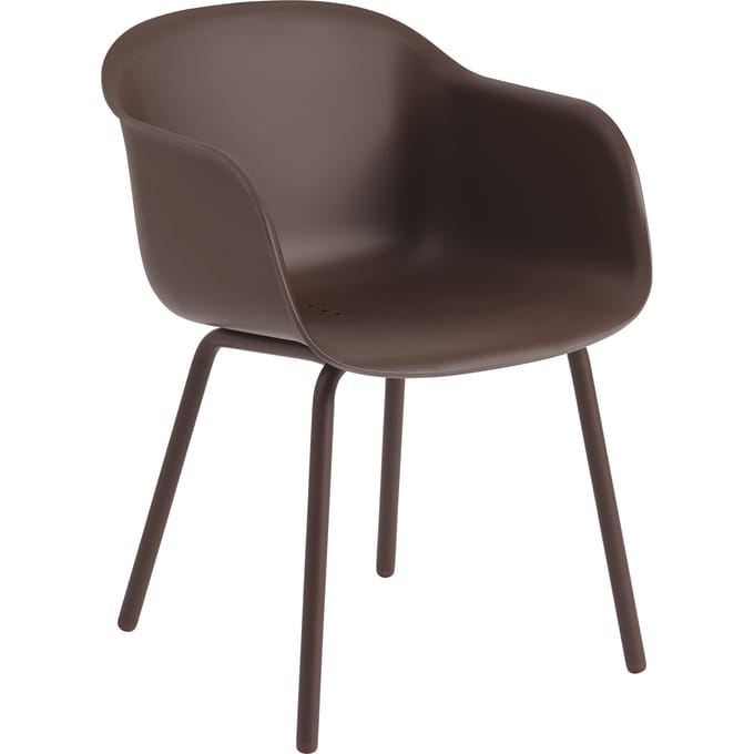 Muuto Fiber Outdoor Stoel - brown red