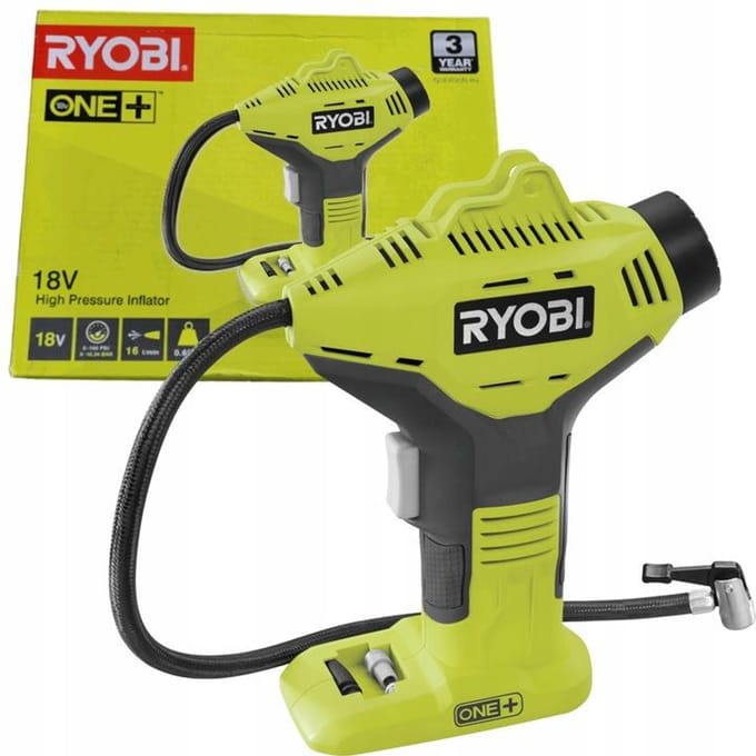 Ryobi ONE+ Serie - Draagbare Hoogdrukcompressor - 18V - 150PSI - 16 l/min