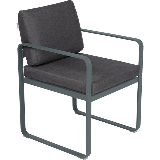 Fermob BELLEVIE fauteuil voor de eethoek - 26 stormgrijs mat - A3 grafietgrijs