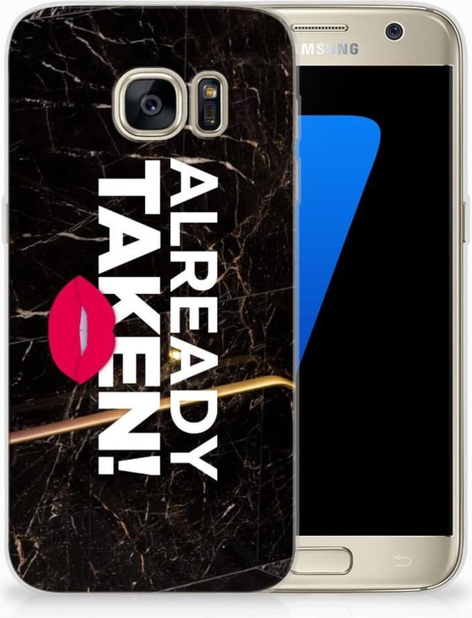 Samsung Galaxy S7 Siliconen hoesje met naam Already Taken Black