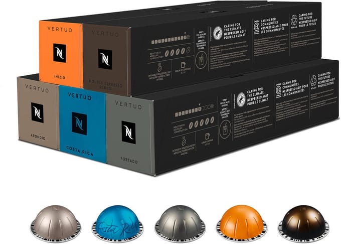 Nespresso - Vertuo - Gran Lungo & Double Espresso Pakket - Koffiecups - 50 capsules