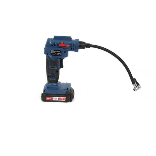 HBM 18 Volt Compressor op Accu met Toebehoren