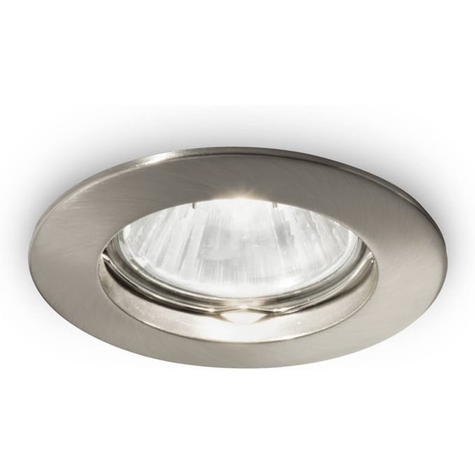 IDEAL LUX Plafondinbouwlamp Jazz, rond, GU10, nikkel