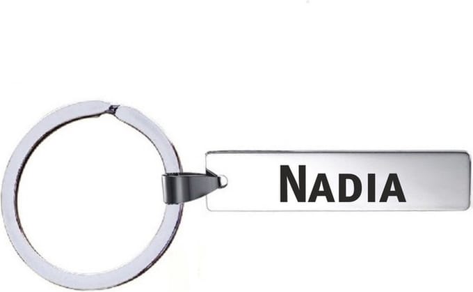 Sleutelhanger Met Naam - Nadia - RVS