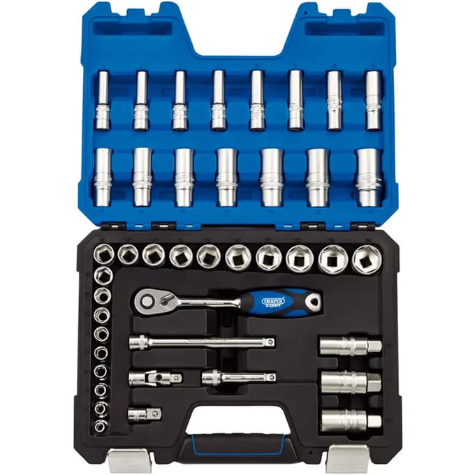 Draper Expert 3/8" Doppenset met lange en korte doppen, 42-delig