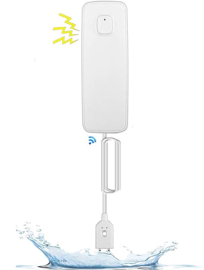 WiFi Waterlekkage Detectieset - 80dB Watersensor Alarm - Overstortalarm voor Pompputten