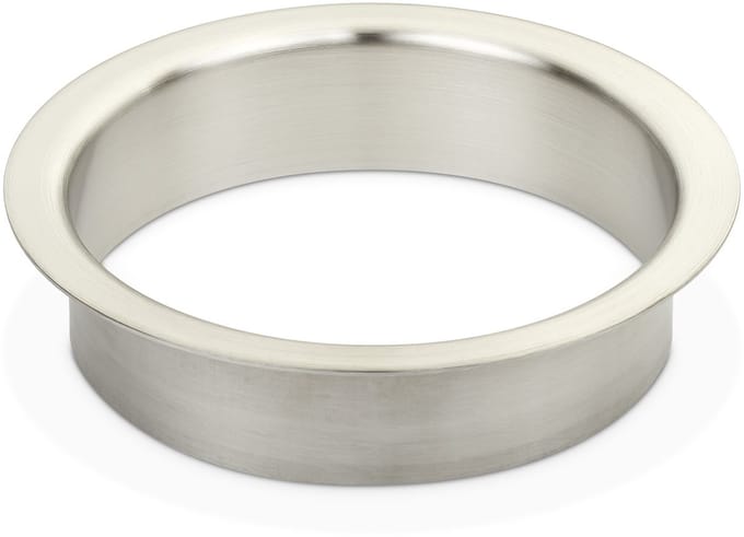 Doorwerpring Ø 180 x H 41,5 mm Roestvrij staal geborsteld