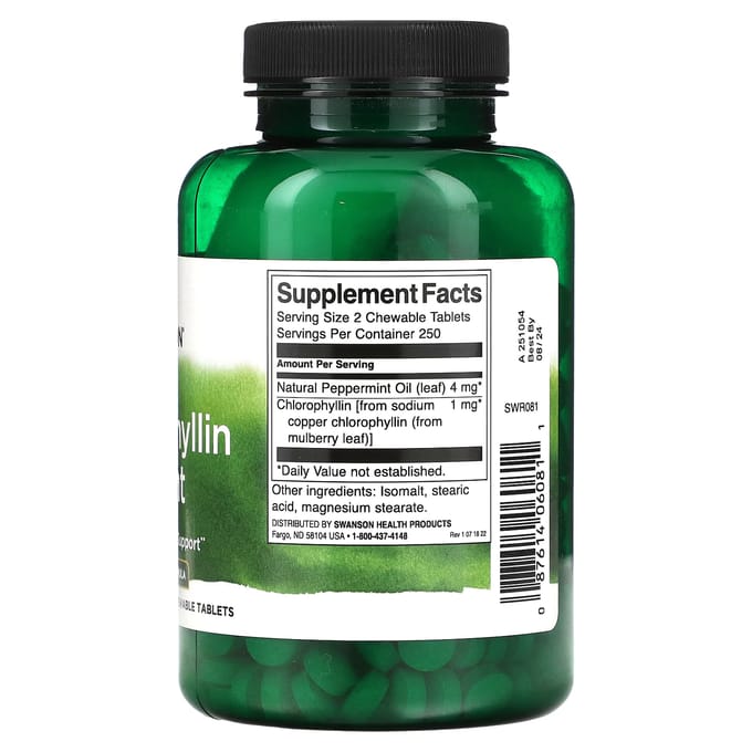 Chlorophylle & Menthe, Comprimés à croquer 500 comprimés