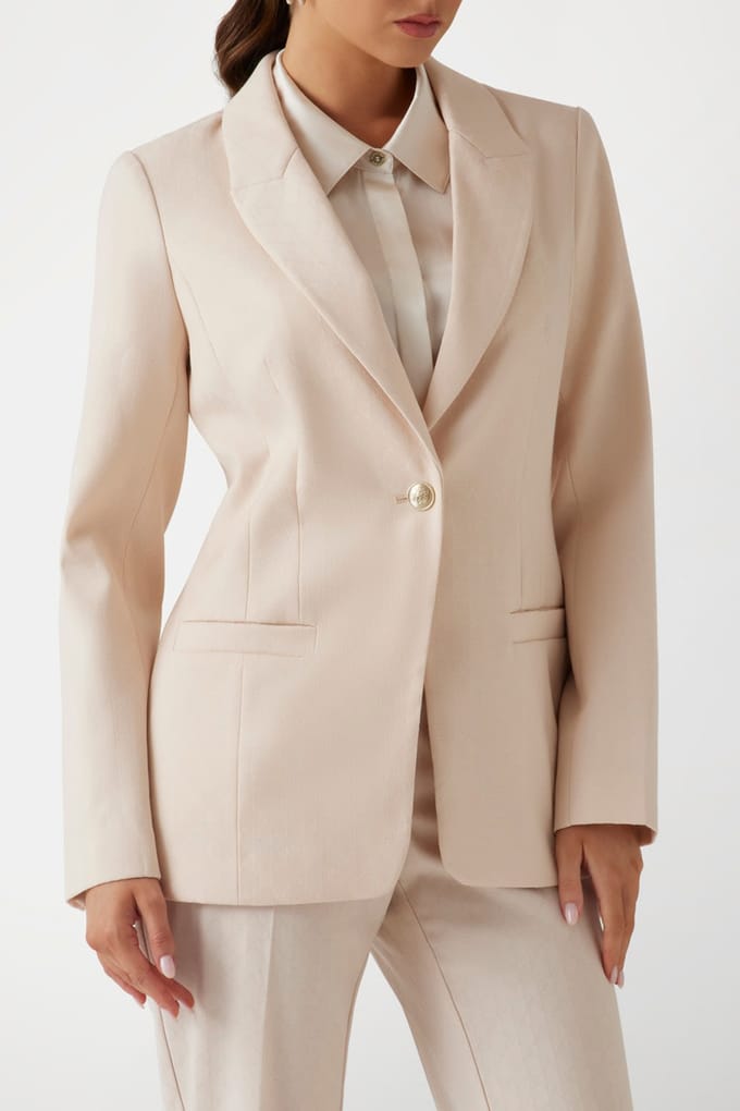 GUESS Marciano By  Blanca Blazer Muted Stone Monogram Taglia: 46 | Blazers Outlet | Donna