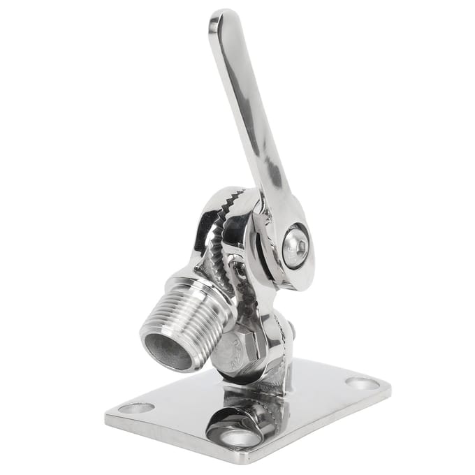 Support de base d'antenne VHF de qualité marine 93 X 64 mm Acier inoxydable Support réglable Base Support Pour white