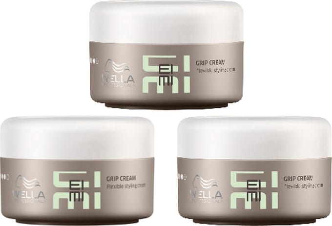 Wella EIMI - Texture - Grip Cream - Flexible Styling Cream - 3 x 75 ml