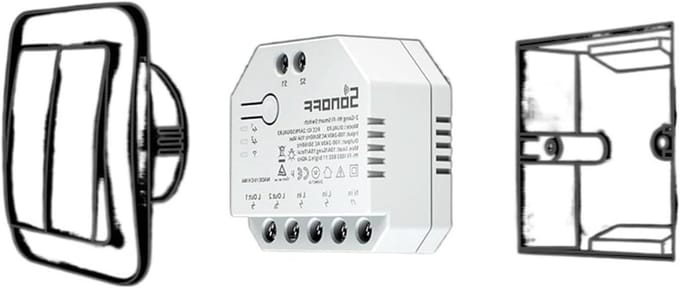 Slimme Gordijn Module - Motorized Switch - Automatisch Ramen Sluiten - Dubbele Controle Functie - 54x49x24mm - Wit