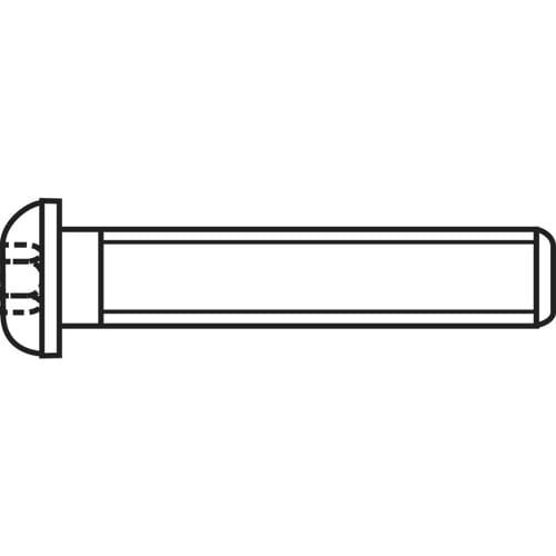TOOLCRAFT 839802 Lenskopschroeven M4 20 mm Binnenzeskant (inbus) ISO 7380 RVS A2 100 stuk(s)