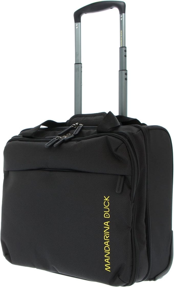 MANDARINA DUCK Trolley met laptopvak Zephyr Rolling Tote Black Zwart 40cm