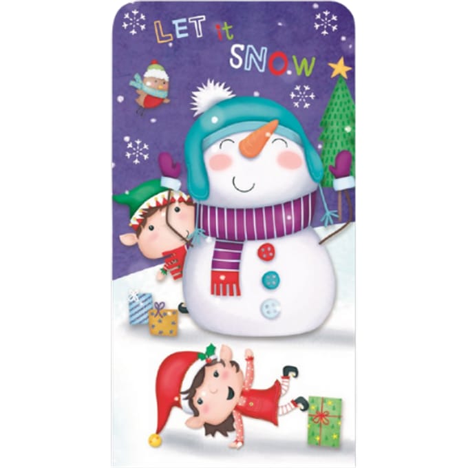 Giftmaker kerstkaart - Laat het sneeuwen