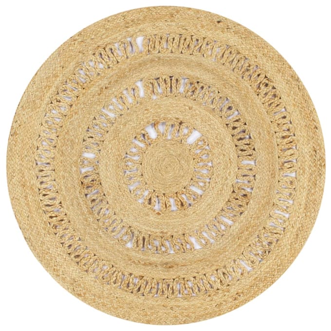vidaXL - Vloerkleed - handgemaakt - 90 - cm - gevlochten - jute