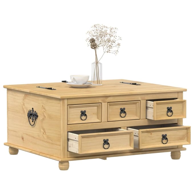 vidaXL - Opbergbox - Corona - 90x78x45 - cm - massief - grenenhout
