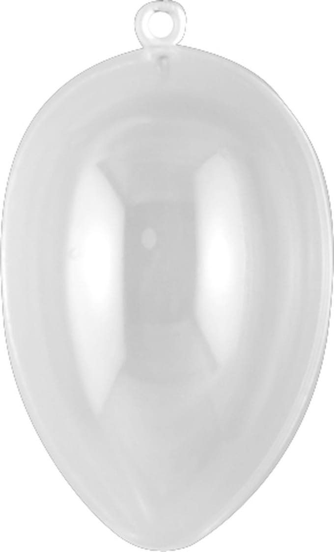 Vaessen Creative Plastic Ei - 2-delig - 6cm