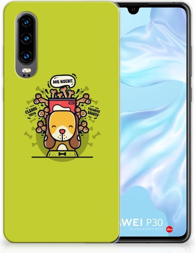 Huawei P30 Telefoonhoesje met Naam Doggy Biscuit