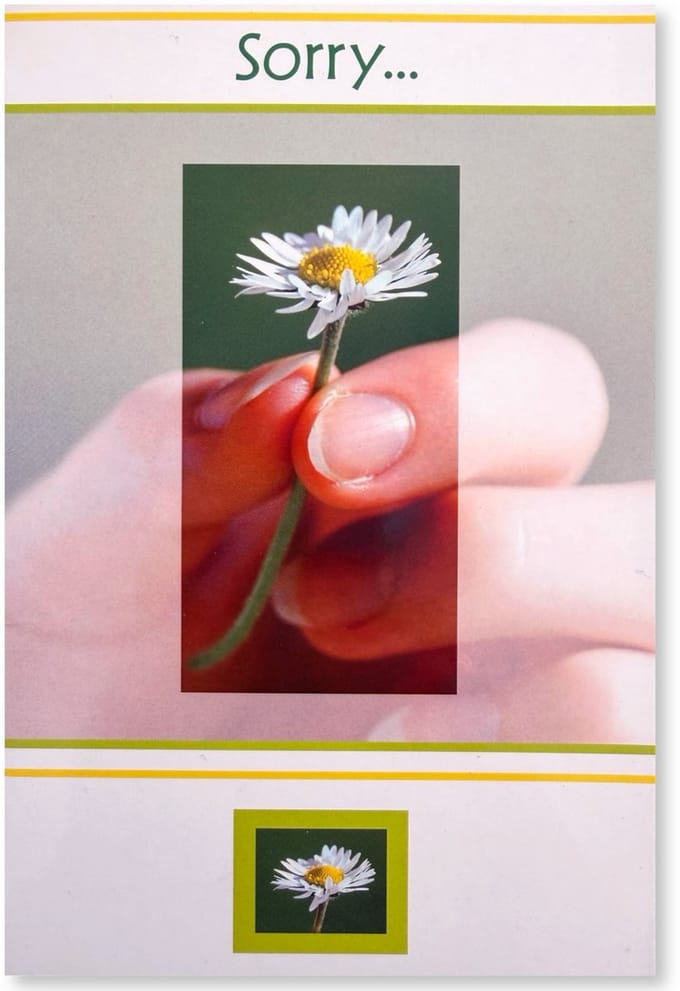 Sorry… Wenskaart - 12 x 17 cm - gevouwen kaart Inclusief envelop