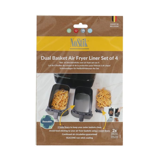 Nostik beschermfolie dubbele airfryer set van 4