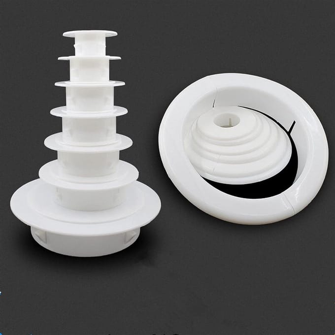 Ventilatierooster Afdekking - Paneel Concealer - Muur Gaten Afdekken - Geïntegreerd Ontwerp - 60 mm - Wit