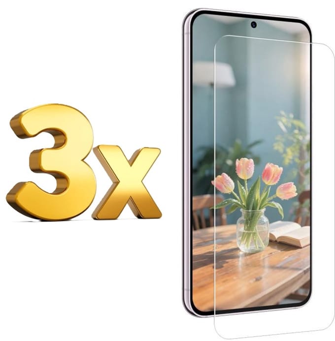 Telestore - 3x glas screenprotector - screenprotector geschikt voor Samsung A37 5G / A57 5G - tempered glass - scherm beveiling