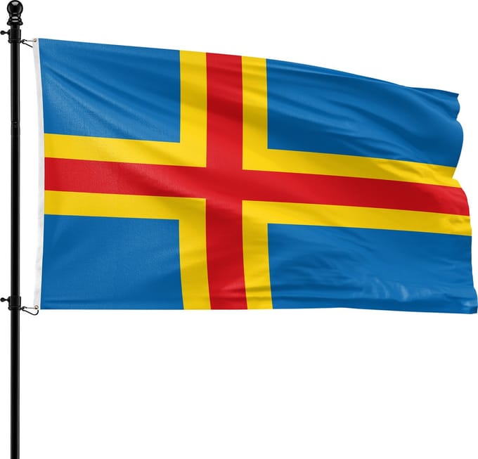 VlagDirect - Alandse vlag - Aland vlag - 90 x 150 cm.