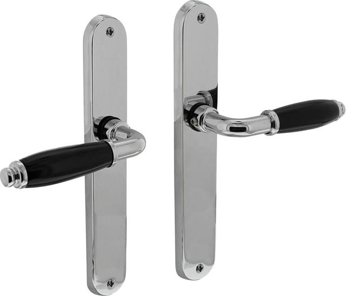 Intersteel Deurkruk Courgette met ovaal schild 235x40x8mm blind chroom