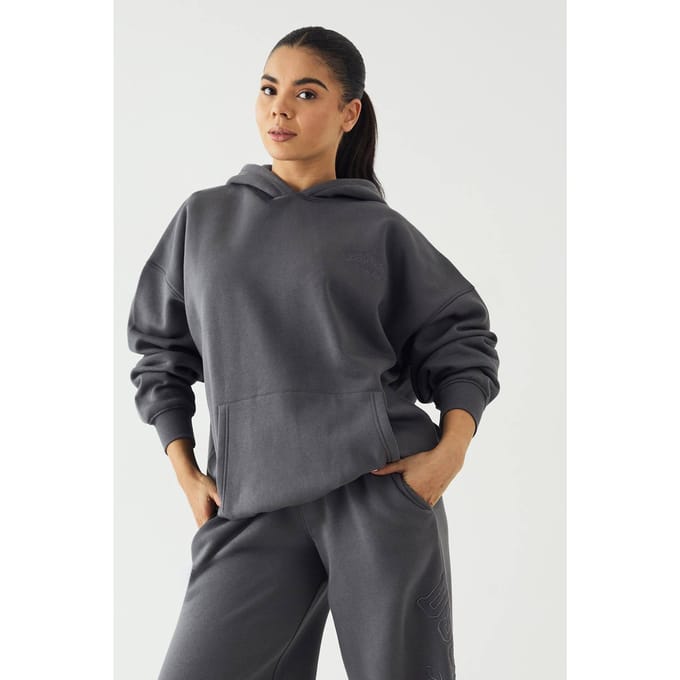 Dames DSGN Studio Sport Training Club Oversized Hoodie | Houtskool | Maat: Medium