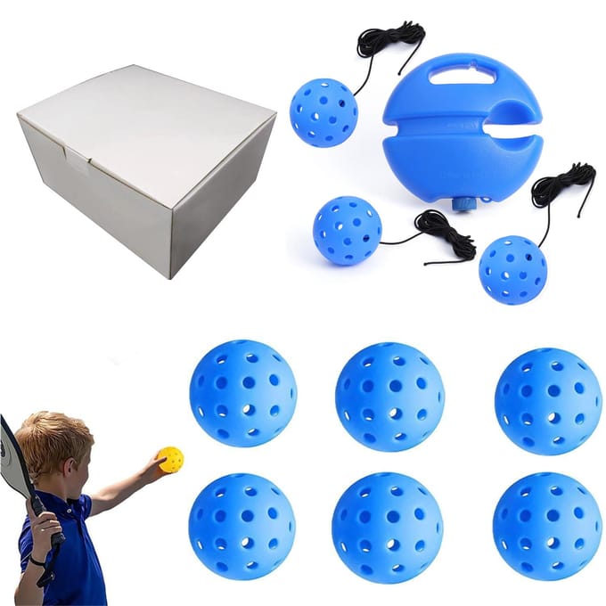 Nieuwe Pickleball Trainer Buiten PE Hoog Elastisch Wei Drijvende Geperforeerde Ballen Elastisch Koord Rebound Single Training Speelgoed