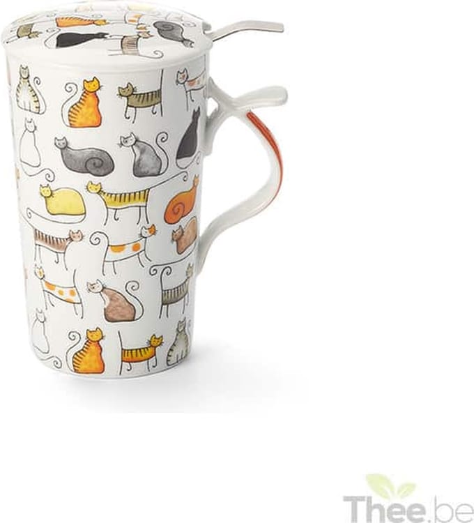 Katten theetas met filter en deksel 400ml