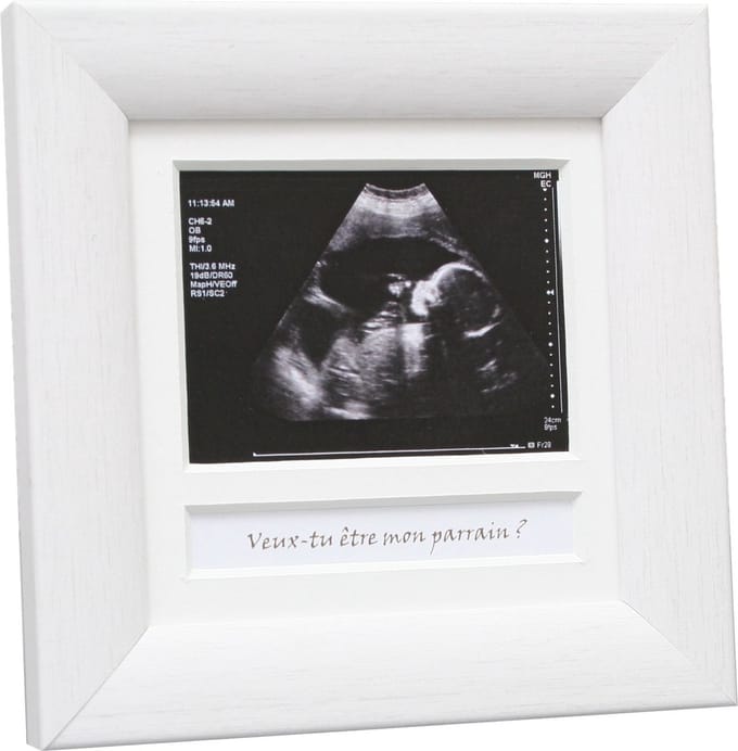 Deknudt Frames echofotolijst - wit - foto 5,5x7,5 cm met tekstvak - FR