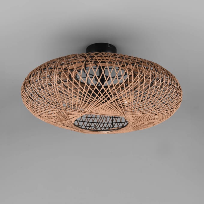 TRIO HEDDA - Plafondlamp - Zwart mat - excl. 2x E27 4 W - Plafondbevestiging