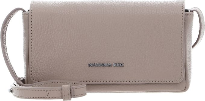MANDARINA DUCK Leren Schoudertas Mellow Leather Crossover Bag Warm Taupe