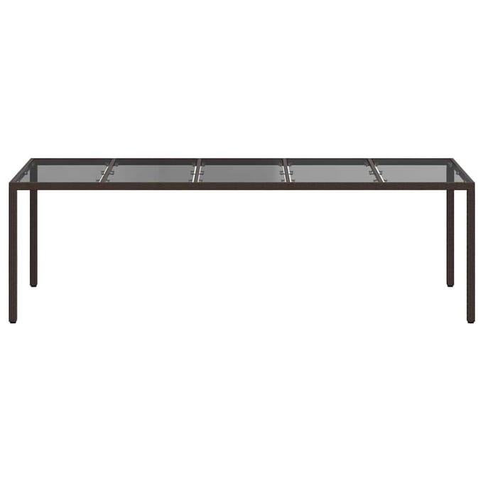 vidaXL Tuin Tafel Bruin 250 x 100 x 75 cm poly rattan