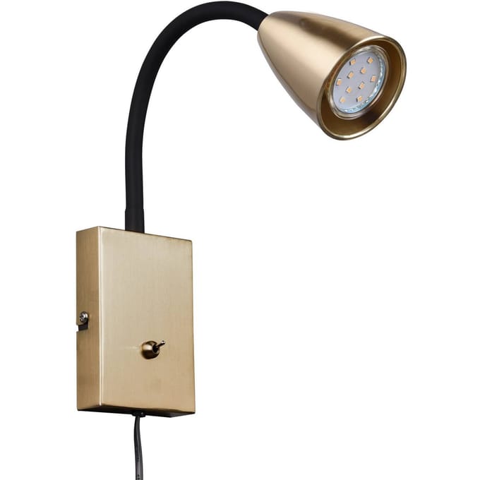 TRIO WANDA - Wandlamp - Messing mat - excl. 1x GU10 4,9 W - Flexibel - Wandmontage - FLEX - Connect