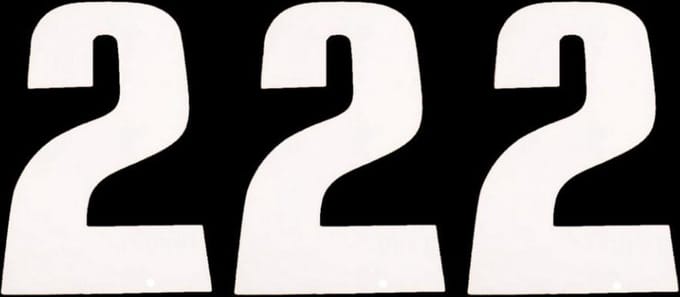set van 3 nummer 2 blackbird witte racestickers voor motoren nieuw