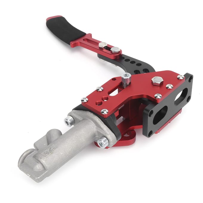 Frein à main hydraulique de course Aluminium Rouge avec Poignée Enveloppée de Éponge Modification Universelle brown